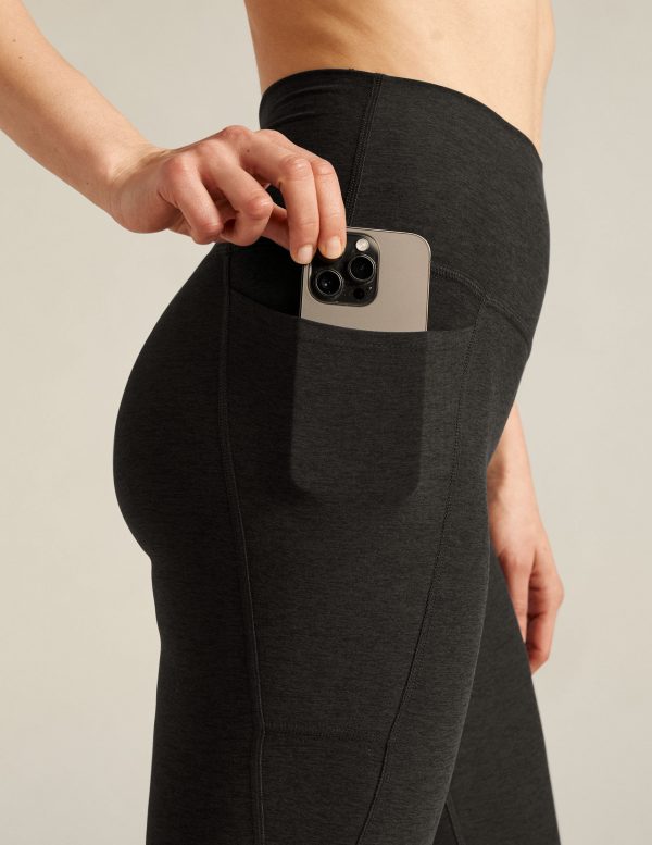 Spacedye High Waisted Pocket Pedal Pusher Legging - Image 2