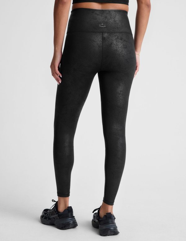Leatherette High Waisted Midi Legging - Image 4