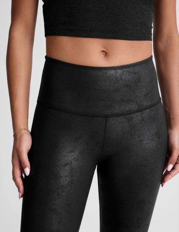 Leatherette High Waisted Midi Legging - Image 5