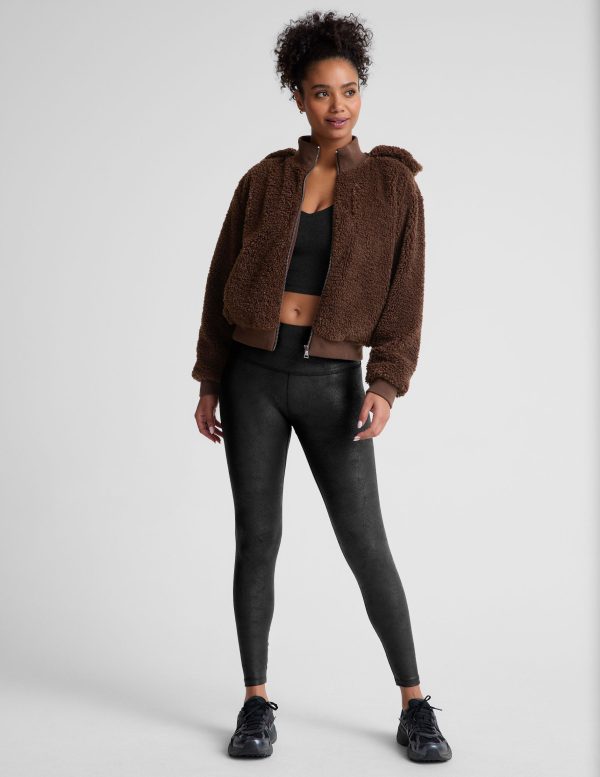 Leatherette High Waisted Midi Legging - Image 6