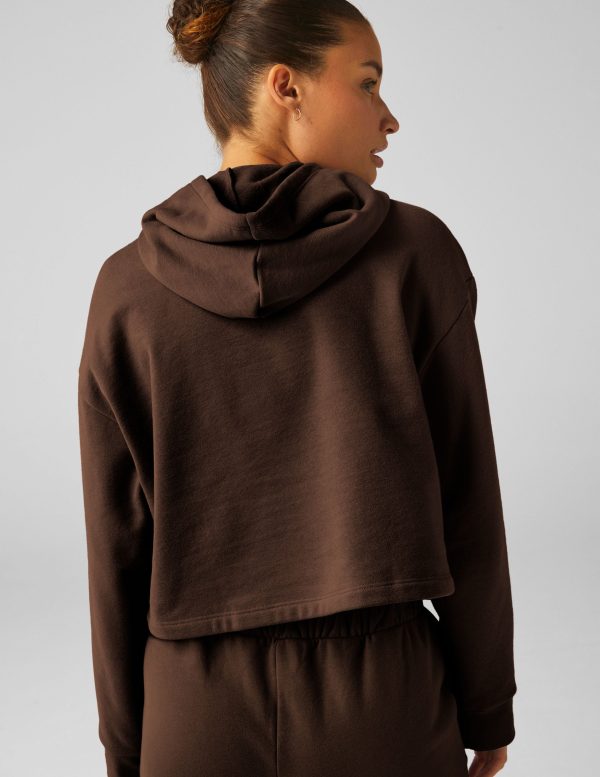 LuxeFleece Happiness Cropped Hoodie - Image 2