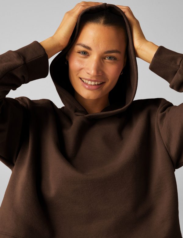 LuxeFleece Happiness Cropped Hoodie - Image 3