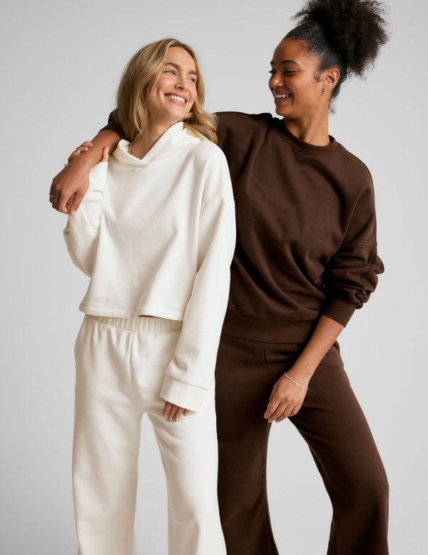 LuxeFleece Happiness Cropped Hoodie - Image 4