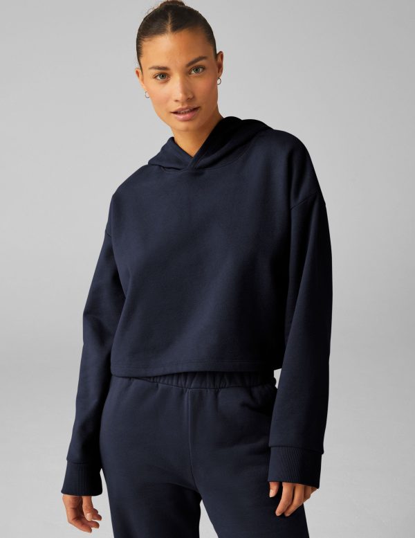 LuxeFleece Happiness Cropped Hoodie - Image 3