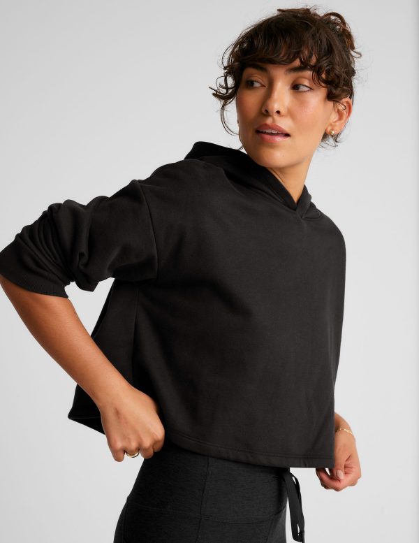 LuxeFleece Happiness Cropped Hoodie - Image 2