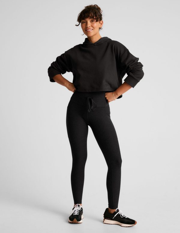 LuxeFleece Happiness Cropped Hoodie - Image 3