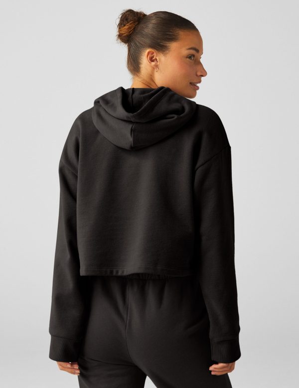LuxeFleece Happiness Cropped Hoodie - Image 4