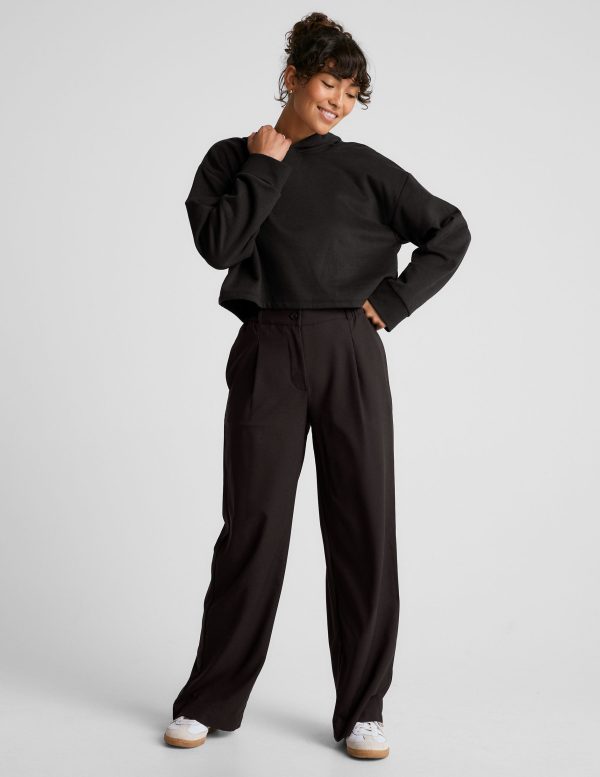 LuxeFleece Happiness Cropped Hoodie - Image 6
