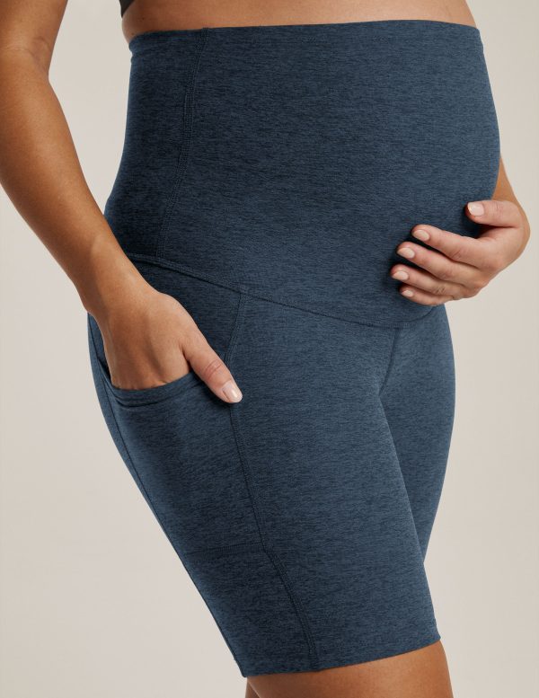 Spacedye Pockets Forever Maternity Biker Short - Image 4