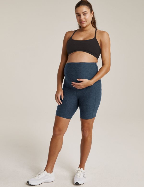 Spacedye Pockets Forever Maternity Biker Short - Image 5