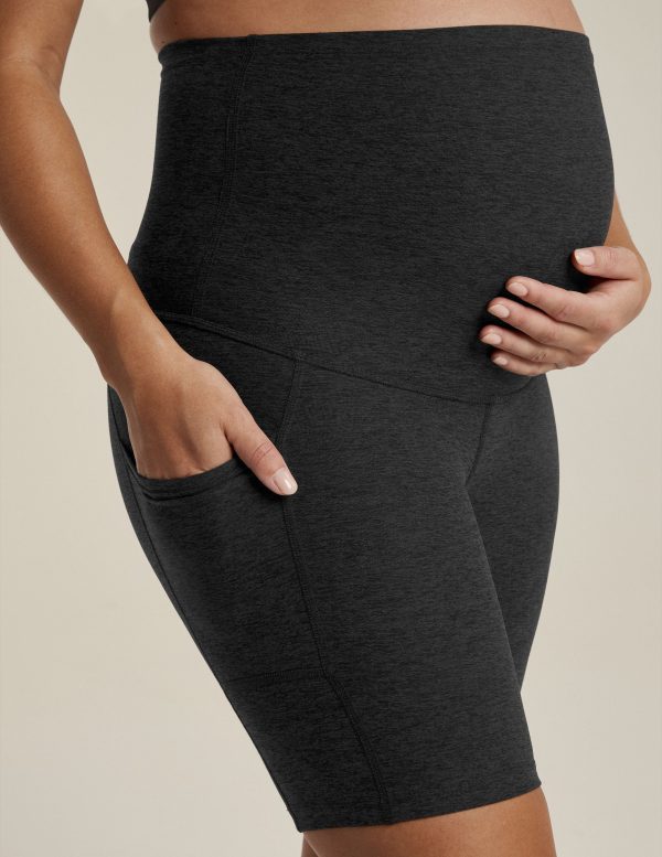 Spacedye Pockets Forever Maternity Biker Short - Image 2