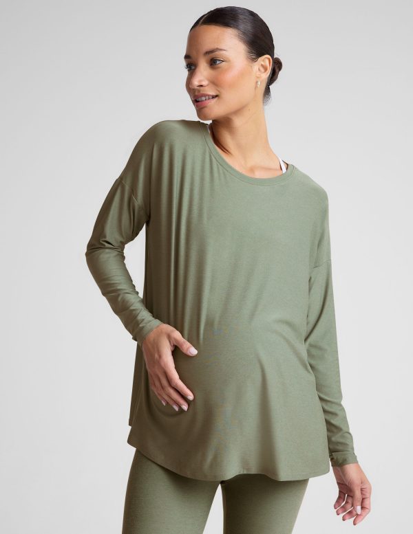 Featherweight Feels Like Home Long Sleeve Maternity Top - Image 2