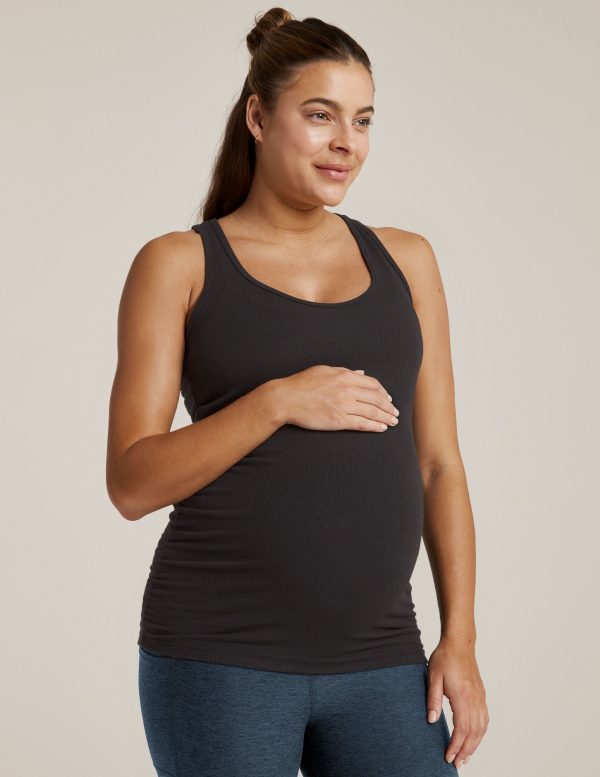 In A Cinch Low V Maternity Tank - Image 2