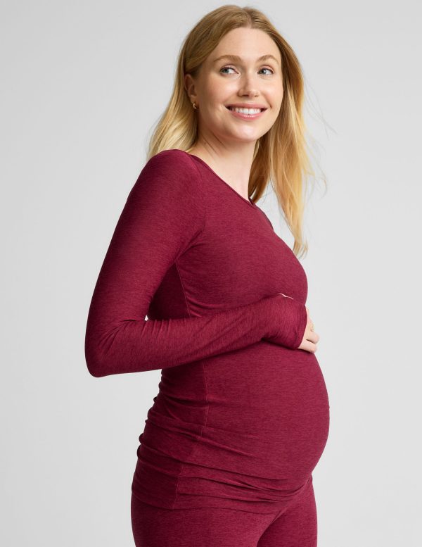 Featherweight Count On Me Maternity Crew Pullover - Image 2