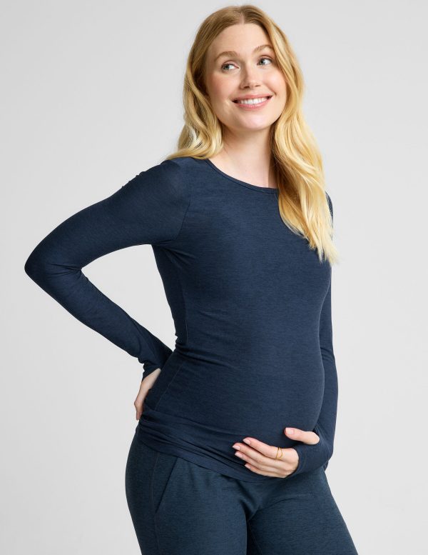 Featherweight Count On Me Maternity Crew Pullover - Image 2